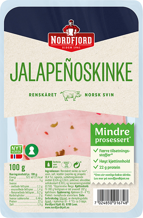 Nordfjord Jalapeñoskinke 100 g