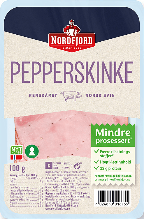 Nordfjord Pepperskinke 100 g