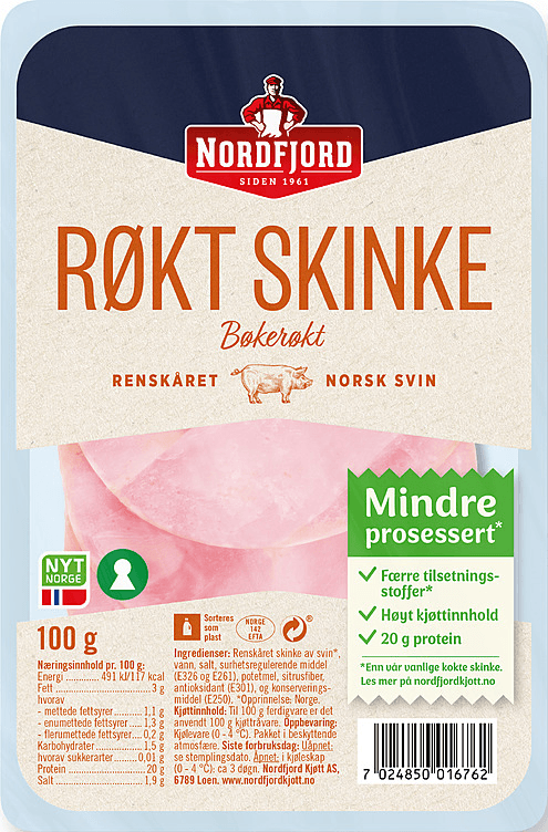 Nordfjord Røkt Skinke 100 g